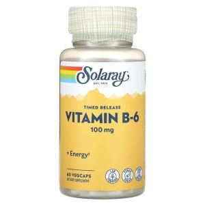 Solaray Vitamin B-6 Time Released 100 мг, 60 капс.