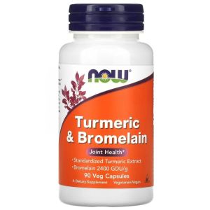 Now Turmeric & Bromelain, 90 капс.