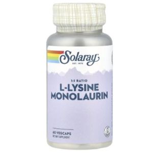 Solaray L-Lysine Monolaurin, 60 капс.