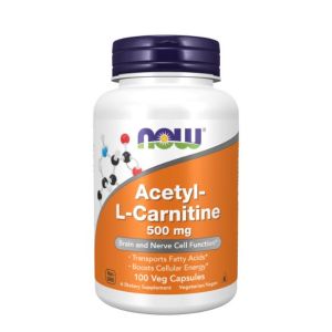 Now Acetyl L-Carnitine 500 мг, 100 капс.