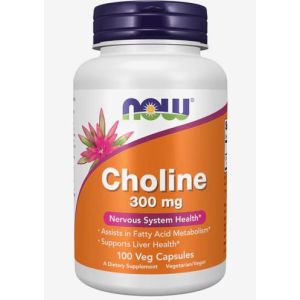 Now Choline 300 мг, 100 капс.