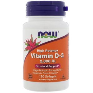 Now Vitamin D-3 2 000 iu, 120 гел. капс.