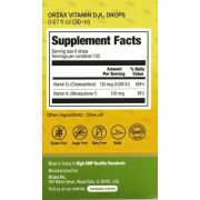 Orzax Vitamin D3 + K2 drops, 30 мл.