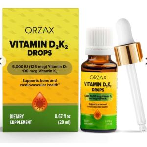 Orzax Vitamin D3 + K2 drops, 20мл.