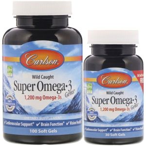 Carlson Labs Super Omega-3 Gems, 130 капс.