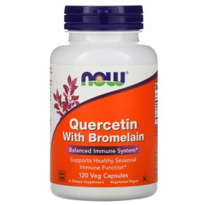 Now Quercetin with Bromelain, 120 капс.