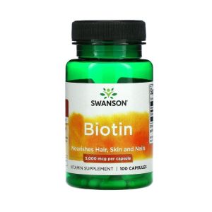 Swanson Biotin 5000 мкг, 100 капс.