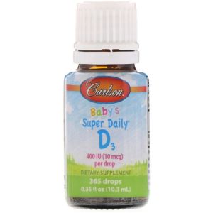 Carlson Labs Baby super Daily D3, 10 мл.